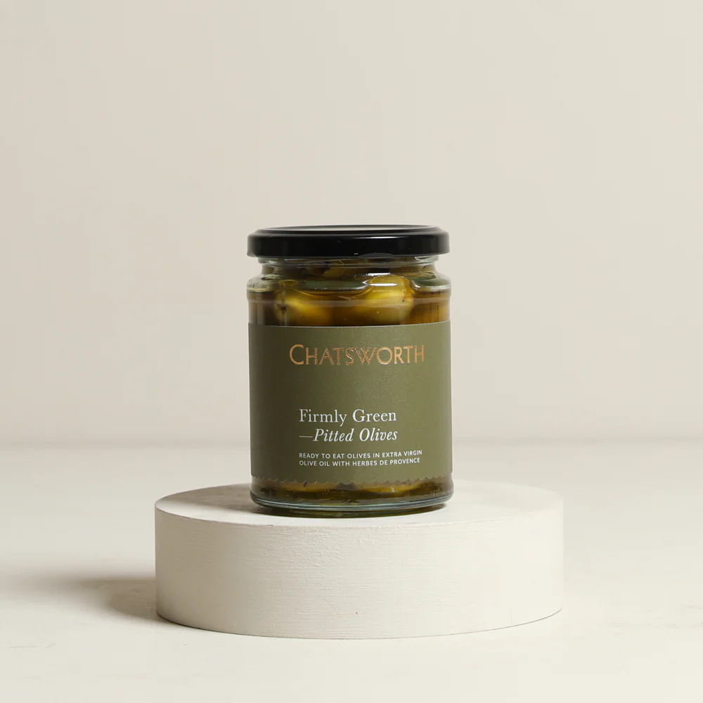 Firmly Green Pitted Olives